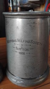Set of three Pewter mugs feom 1950s golfing society