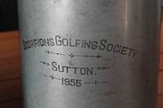 Set of three Pewter mugs feom 1950s golfing society