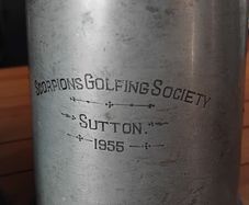 Set of three Pewter mugs feom 1950s golfing society