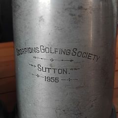 Set of three Pewter mugs feom 1950s golfing society