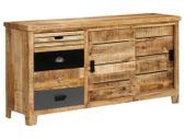 Sideboard Solid Mango Wood 160x40x80 cm