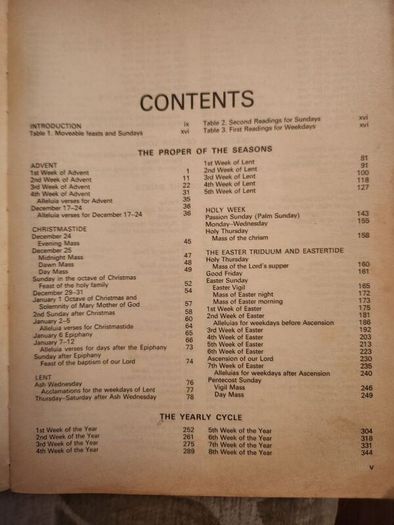 Lectionary. Readers Edition.  Jerusalem Bible Version.large Volume 1970 Paperback In Fair Condition. See Photos For Same.