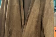 mens bomber jacket zip up suede feel