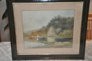 British school of watercolor painting 19th centuries.