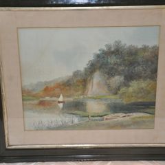 British school of watercolor painting 19th centuries.