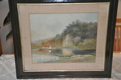 British school of watercolor painting 19th centuries.