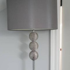 Grey & Chrome standing lamp