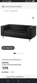 Like New Ikea Klippan 2 Seat Sofa