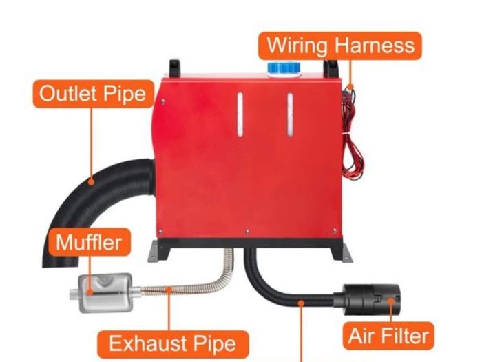 New 12v 8kw All In One  Diesel Air Heater with LCD Monitor