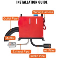 New 12v 8kw All In One  Diesel Air Heater with LCD Monitor
