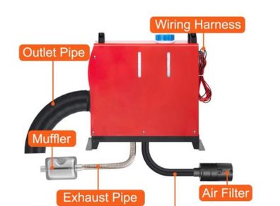 New 12v 8kw All In One  Diesel Air Heater with LCD Monitor