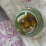 nice paper weight with flowers inside glass . Image 3