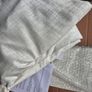 White textured Curtain set Image 3