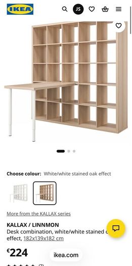 IKEA Shelf desk combination, KALLAX / LINNMON