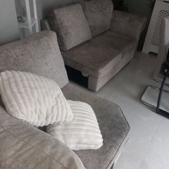 L Shaped corner Sofa and Footstool