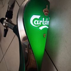 chrome lighting Carlsberg pub beer tap and tray