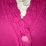 Vintage fuschia pink sleeveless cardigan xl Image 3