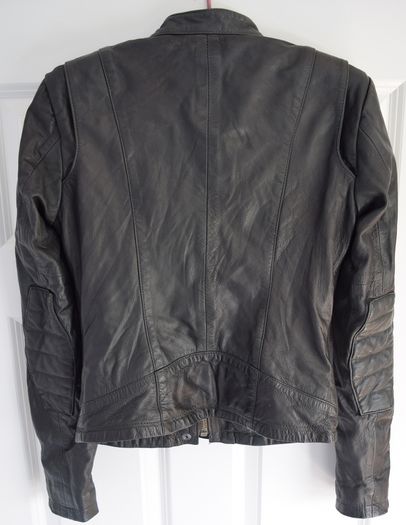 Superdry Leather Biker Jacket Black XXS