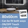 LED Bathroom Mirror Bright Light Touch Switch Vanity Makeup Cosmetic Image 2