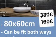 LED Bathroom Mirror 80x60cm Touch Switch Bright Cool Cold Light