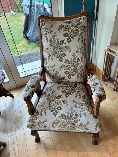 Reupholstered Vintage 3 Piece Suite & Chaise