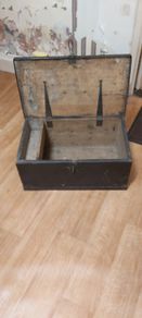 Antique Vintage Solid Wood Storage Chest