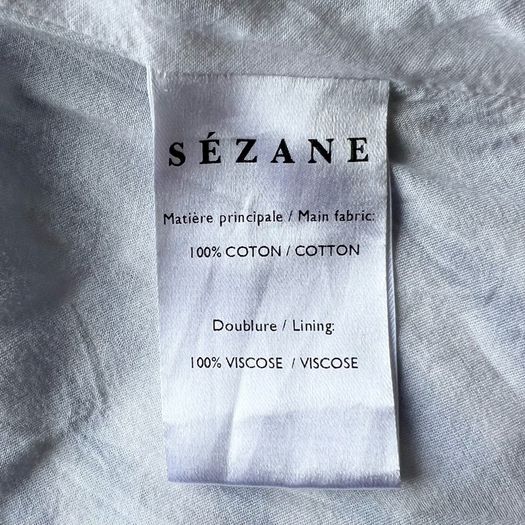 Sezane blue and white stripe dress