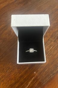 Pandora Square Sparkle Halo Womens Ring Size 60 Brand New