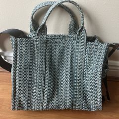 Marc Jacobs brand new designer medium size tote bag denim jacquard fabric