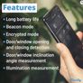 Shelly Blu Door/Window White - Smart Bluetooth Montion Sensor Alarm, Home Security, Remote Control Detector, App Alerts, Alexa & Google Home Image 3