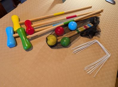 Kids lawn croquet set