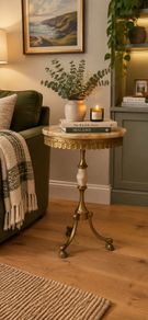 Brass marble table