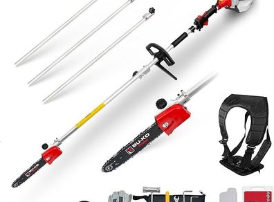 BU-KO 52cc Long Reach Petrol Pruner Saw Attachment (3 Extension Poles)
