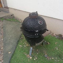 Relaxdays Kamado Barbecue,  26 cm, Ceramic BBQ Grill, with Thermometer up to 450C