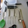 Turkey Fork Lift Prongs, Newbridge Vintage Knife, Spoons, garlic Press 10 Items Image 4