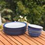 Blue Denby plates x 7 and bowls x 4 Image 2
