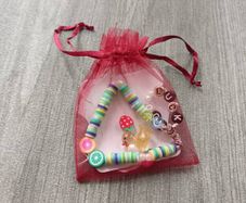 Hand made clay bead bracelet
