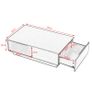 BRAND NEW Coffee Table Rectangle Living Room Storage With RGB LED + Large Drawer White Color Image 5