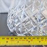 Vintage Heavy Cut Crystal Rose Bowl Diamond Star Pattern 19cm Image 9