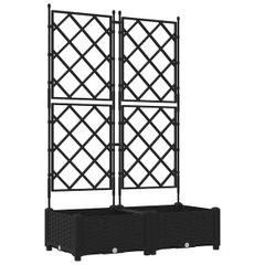 Garden Planter 2 pcs Black 80 x 40 x 125.5 cm Steel