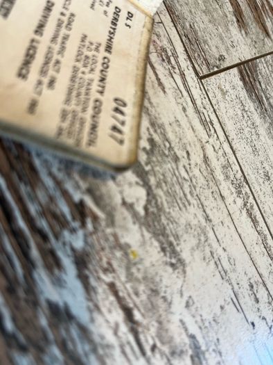 vintage  driving license