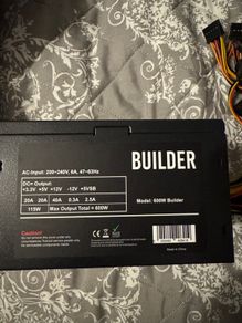 Builder 600W ATX PC Power Supply / PSU - Working