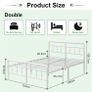 Double Bed Frame 4ft6 with Headboard and Footboard Image 9