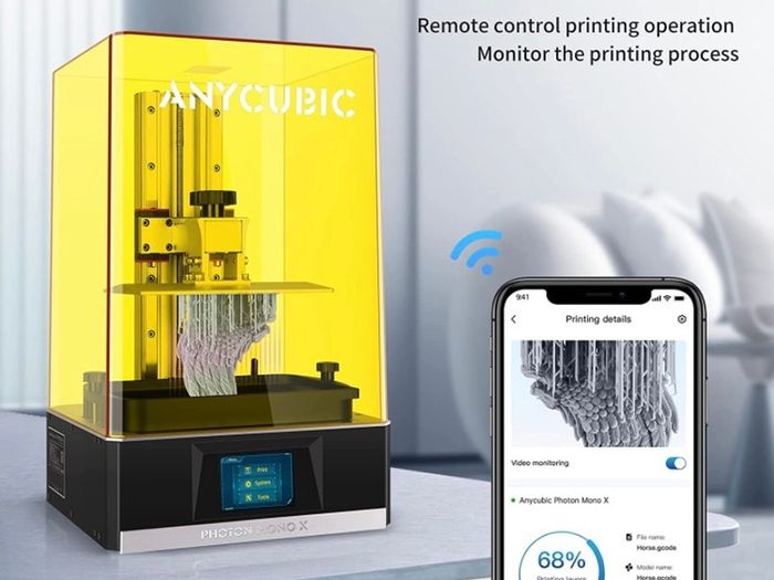 3D Printer Photon Mono X 4K UV Light Curing LCD SLA Resin 3D Printer with 3840 2400 HD Monochrome LCD Screen, Fast Printing and Wifi APP Remote Control (FREE POSTAGE)