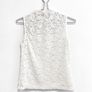 Pre Owned White Floral Lace High-Neck Shell Top Image 3