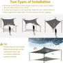 Sun Shade Sail, 2x3m Rectangle Sunscreen Awning Canopy, Waterproof Shade Sail, 95% UV Block with Free Rope Image 7