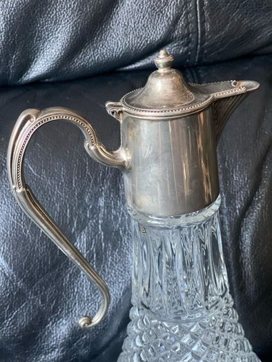 Vintage crystal wine jug