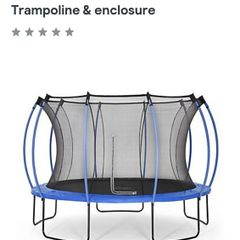 12 ft Trampoline (Plum) & ladder & tie down kit