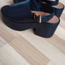 FitFlop Leather Heeled Back-Strap Platform Sandals Image 2