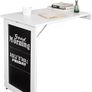 Folding Kitchen Dining Table with blackboard  white or grey Image 4